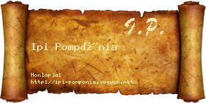 Ipi Pompónia névjegykártya